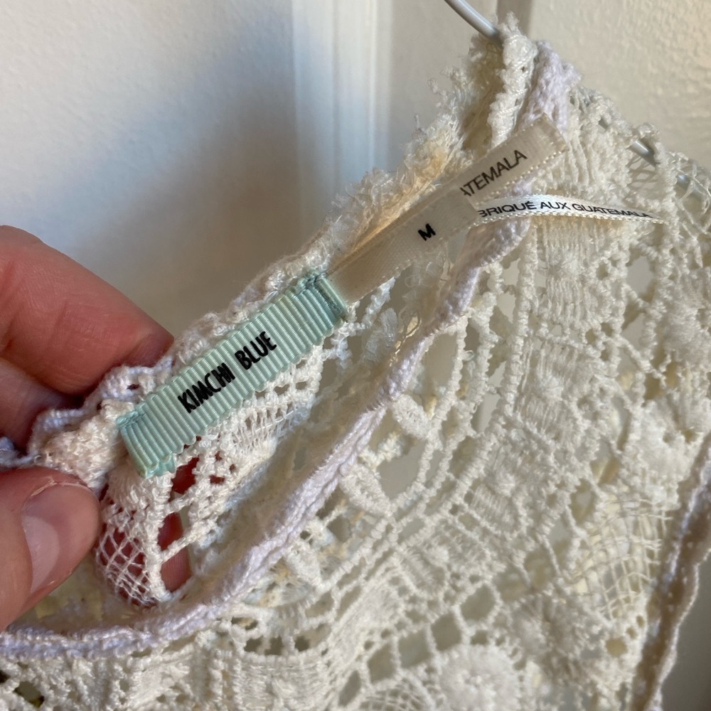 Urban Outfitters Kimchi Blue Lace Girly Feminine Spring Cottagecore White Dress - Picture 4 of 7